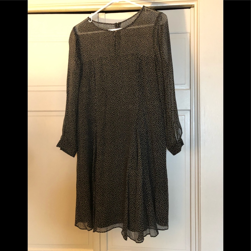 J. Crew size 8 long sleeve black and white dress